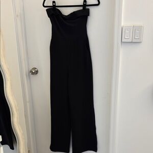 Elegant Black Strapless Jumpsuit